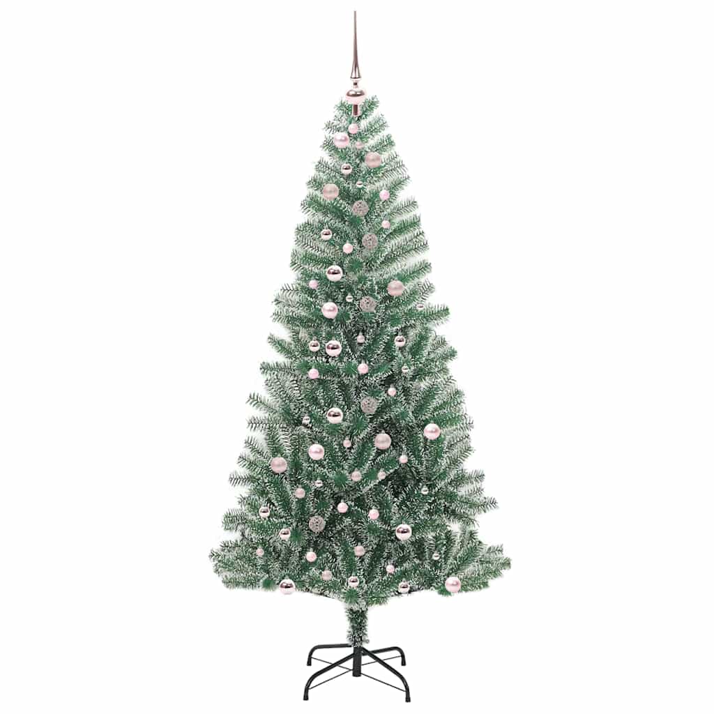 Umjetno Božićno Drvo s Snježnim Flokom i LED Svjetlom 240 cm
