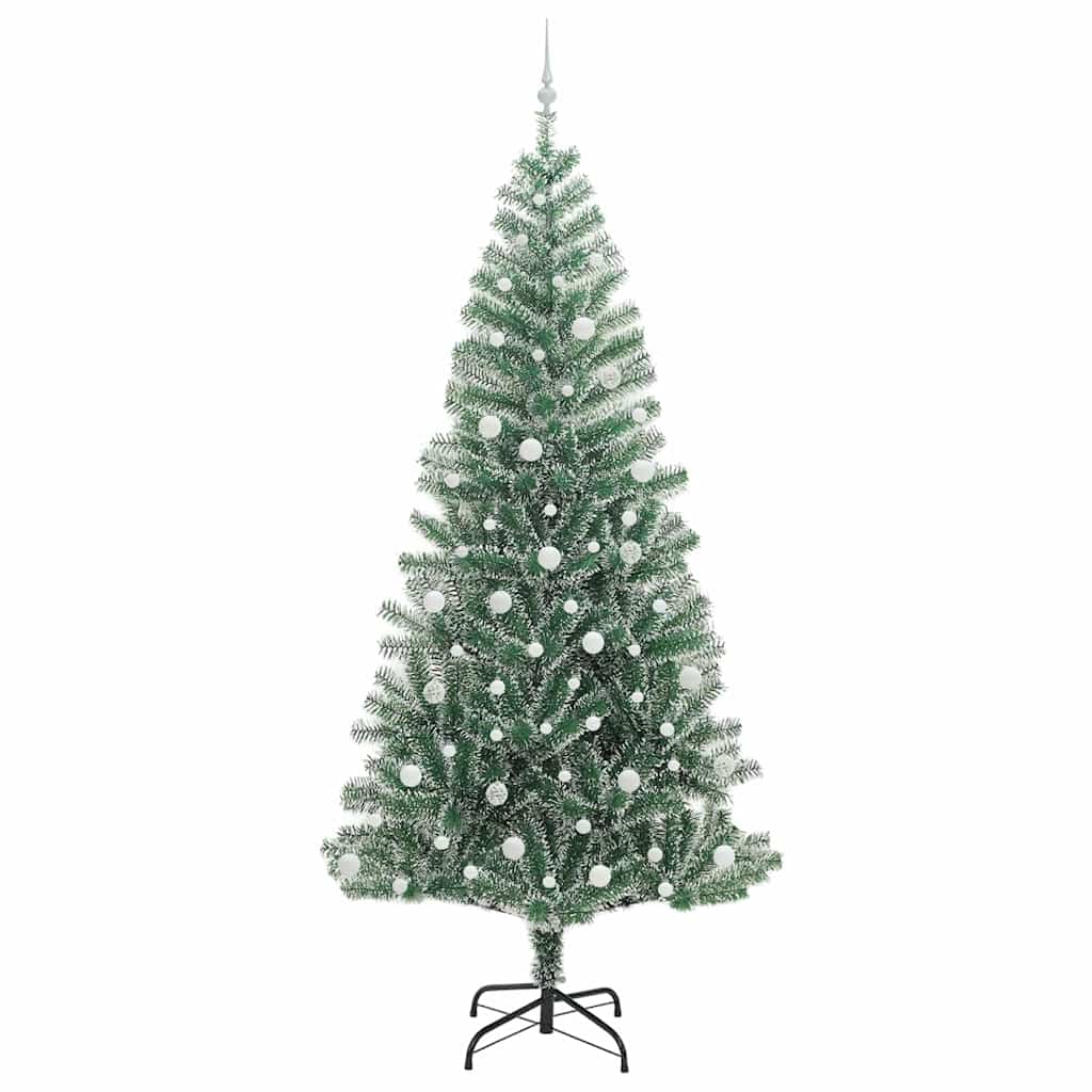 Umjetno Božićno Drvo s Snježnim Flokom i LED Svjetlom 240 cm