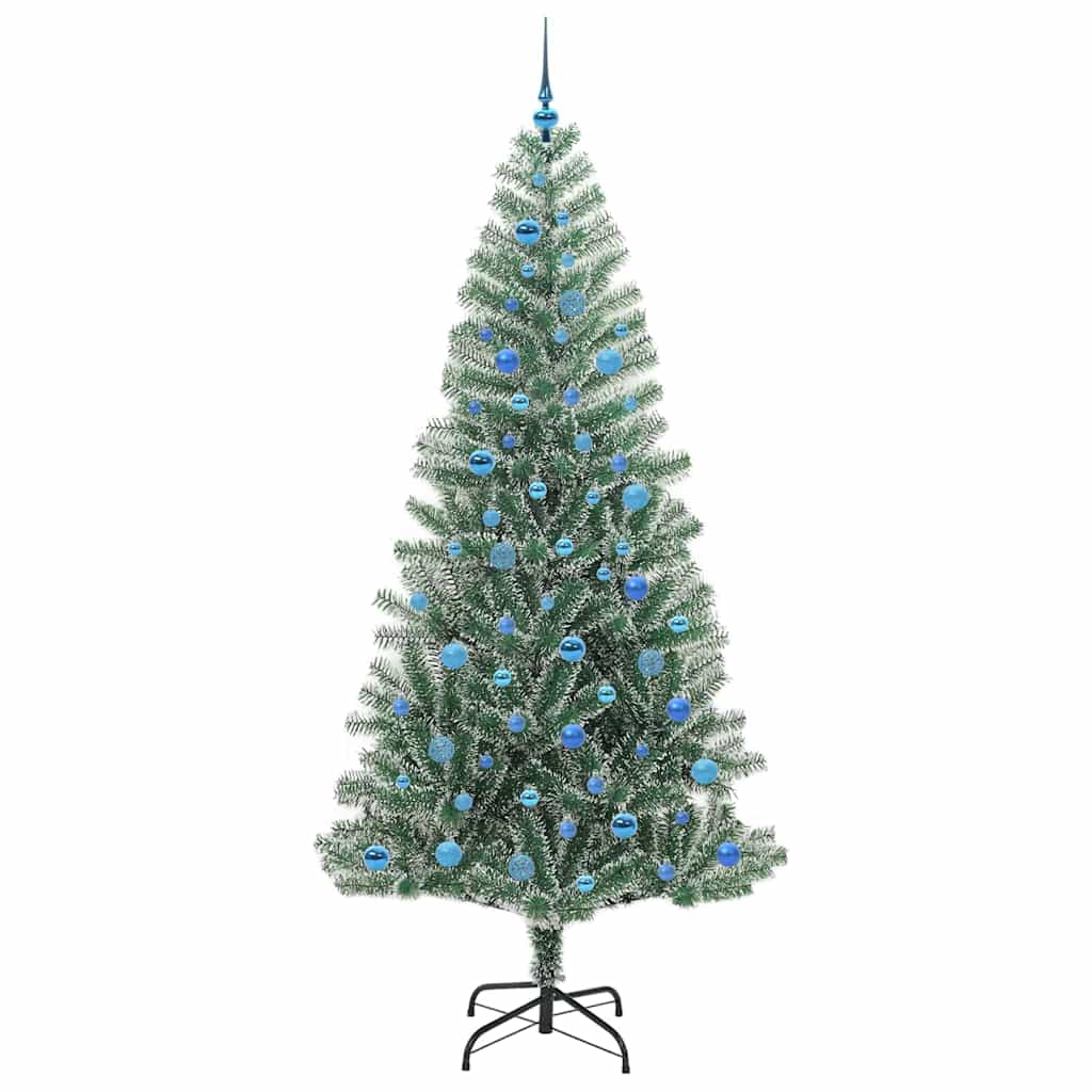 Umjetno Božićno Drvo s Snježnim Flokom i LED Svjetlom 240 cm