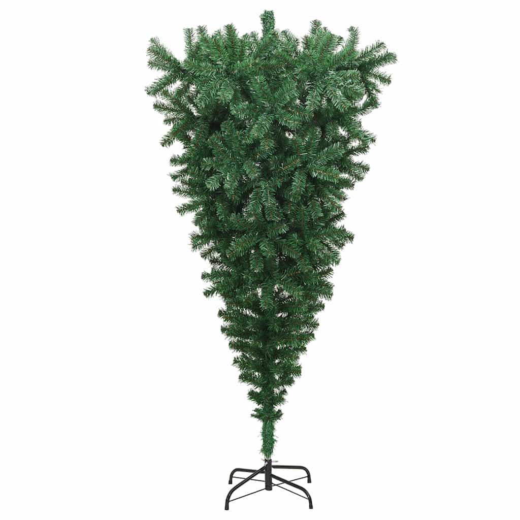 Preokrenuti umjetni božićni bor s setom kuglica Zelena 210 cm