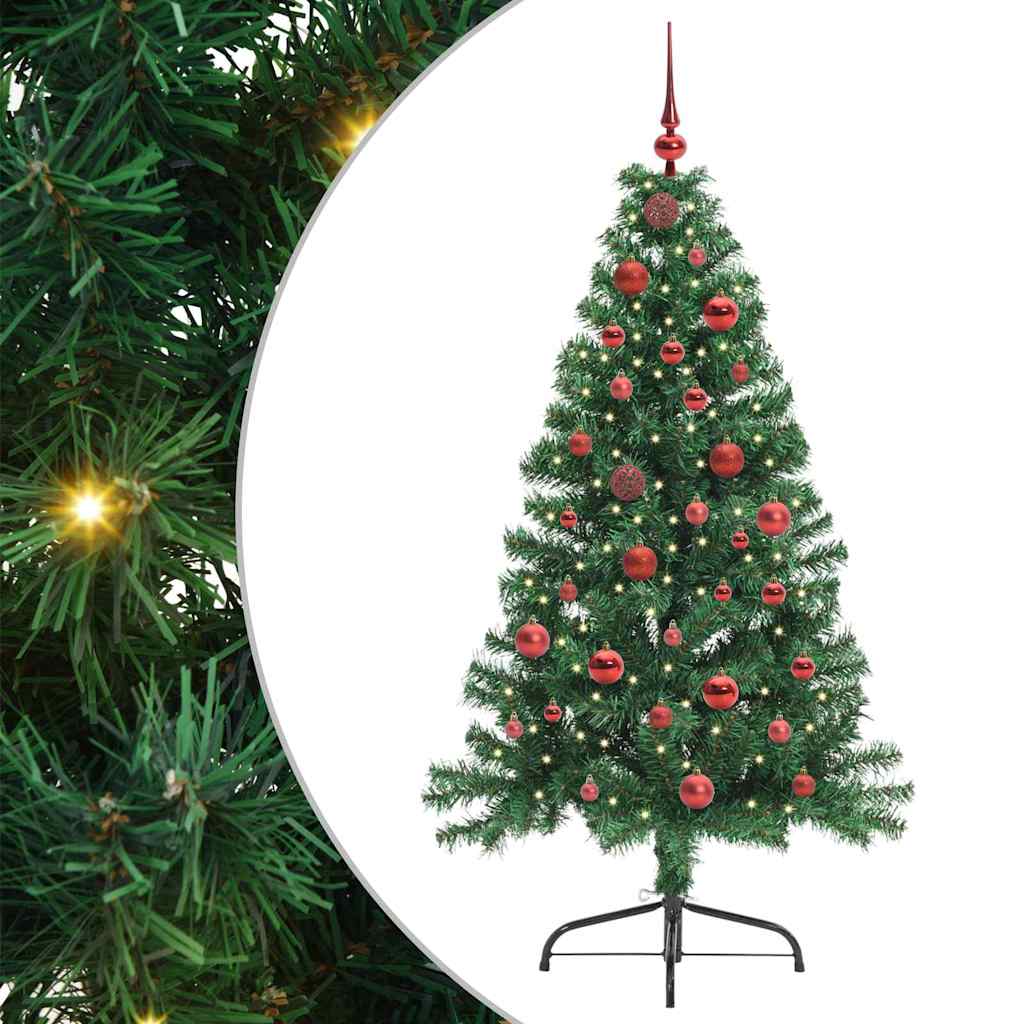 Umjetno predsvijetljeno božićno drvce Zelena 150 cm PVC