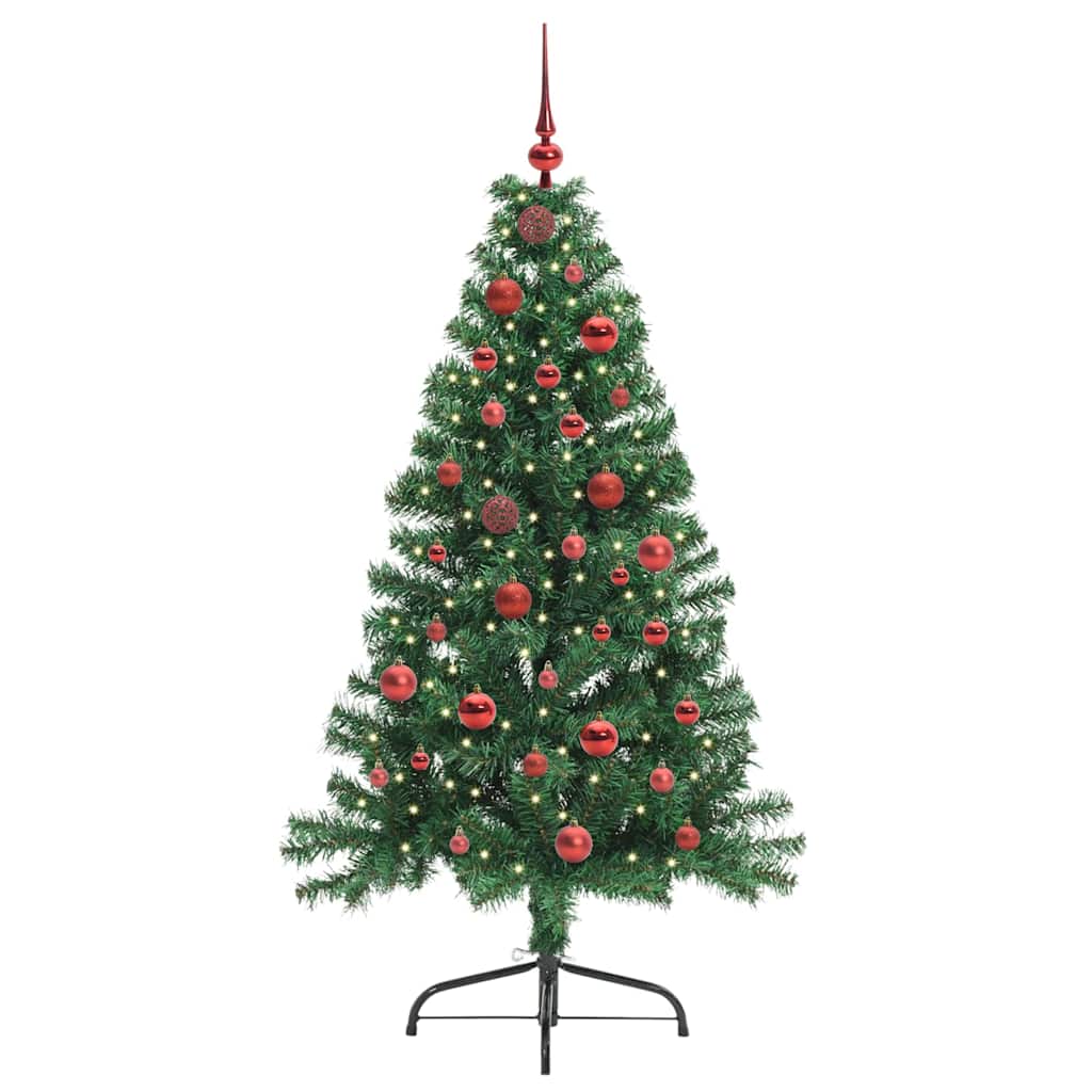 Umjetno predsvijetljeno božićno drvce Zelena 150 cm PVC