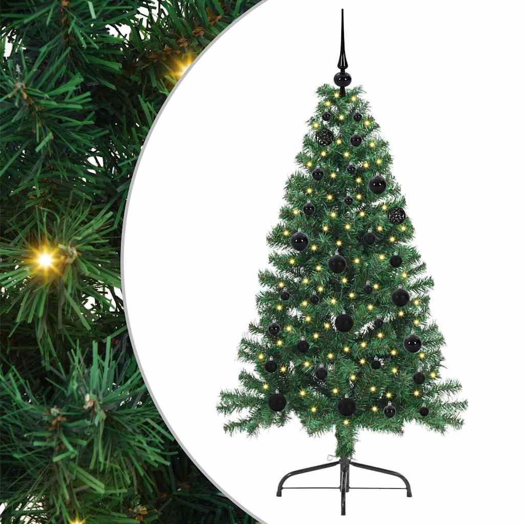 Umjetno predsvijetljeno božićno drvce Zelena 150 cm PVC