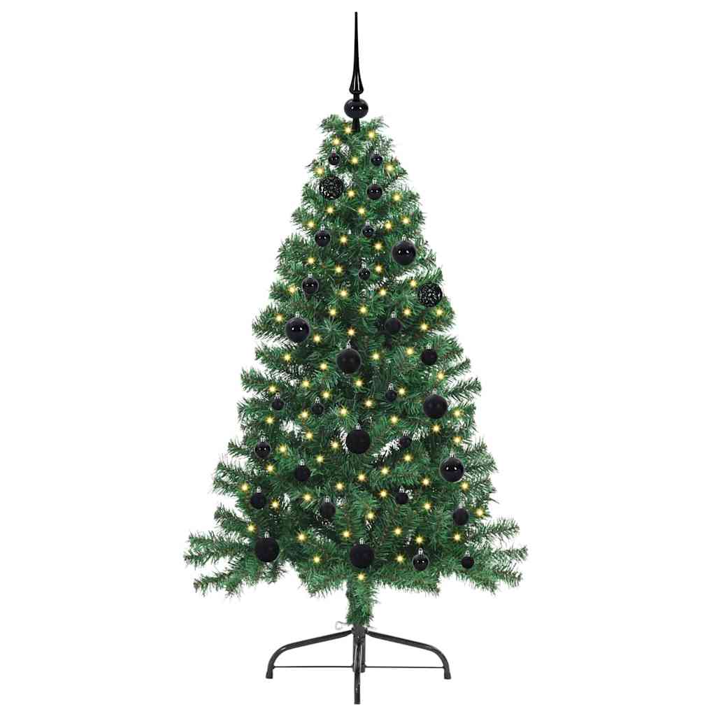 Umjetno predsvijetljeno božićno drvce Zelena 150 cm PVC