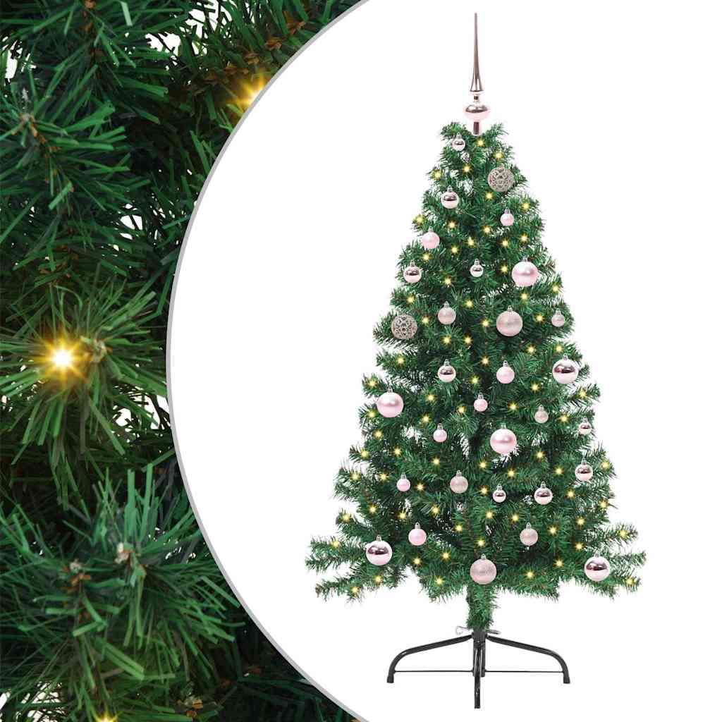 Umjetno predsvijetljeno božićno drvce Zelena 150 cm PVC