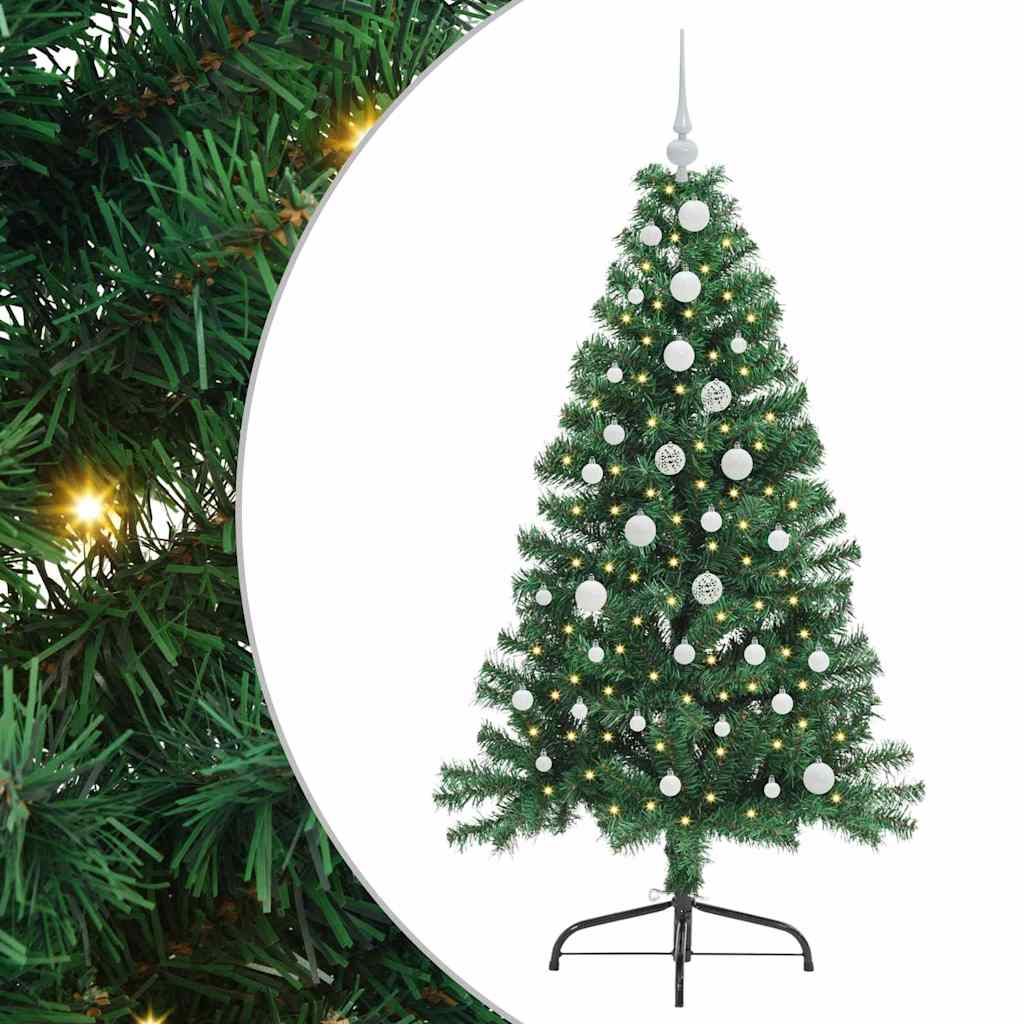 Umjetno predsvijetljeno božićno drvce Zelena 150 cm PVC