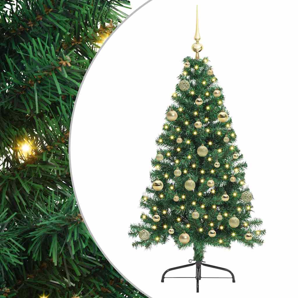 Umjetno predsvijetljeno božićno drvce Zelena 150 cm PVC