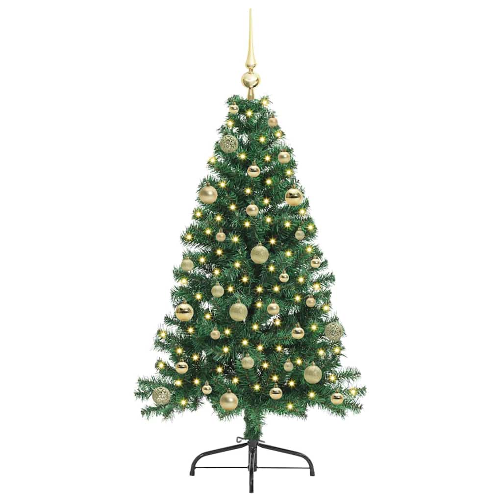 Umjetno predsvijetljeno božićno drvce Zelena 150 cm PVC