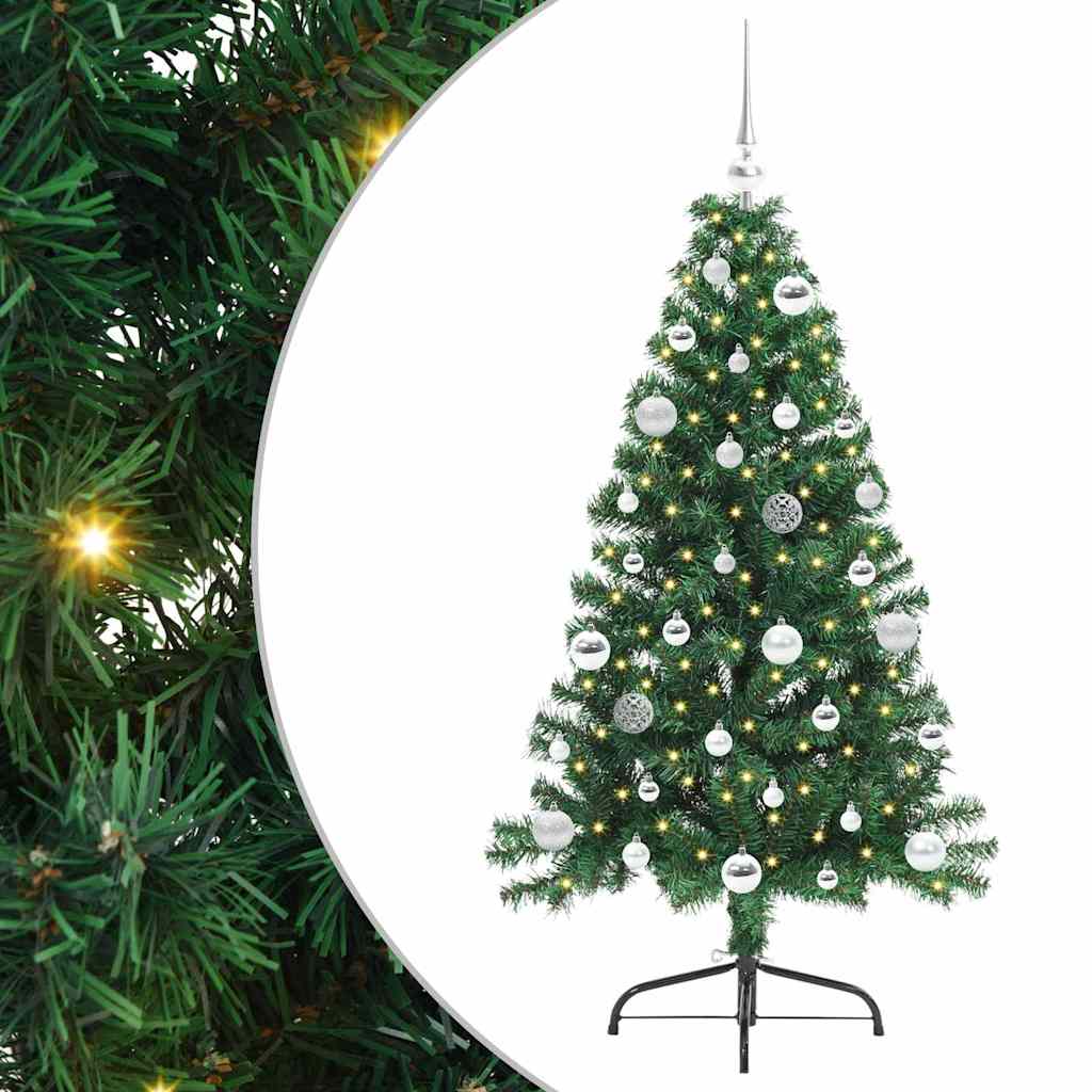 Umjetno predsvijetljeno božićno drvce Zelena 150 cm PVC