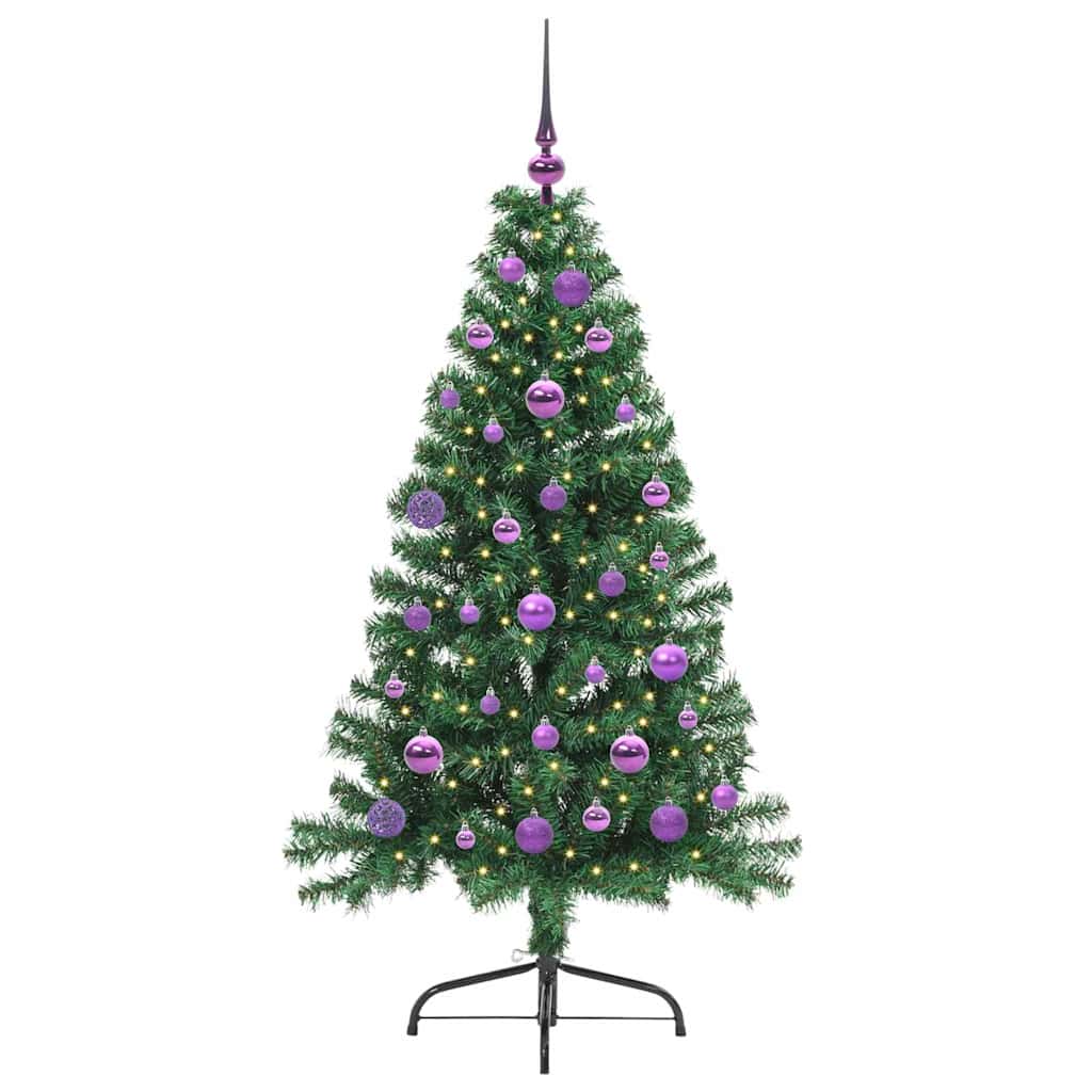 Umjetno predsvijetljeno božićno drvce Zelena 150 cm PVC