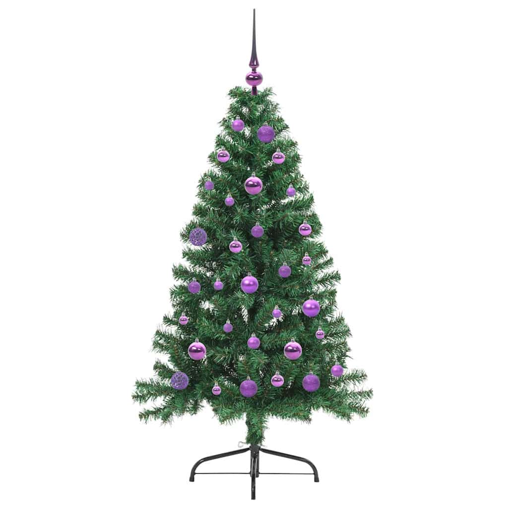 Umjetno predsvijetljeno božićno drvce Zelena 150 cm PVC