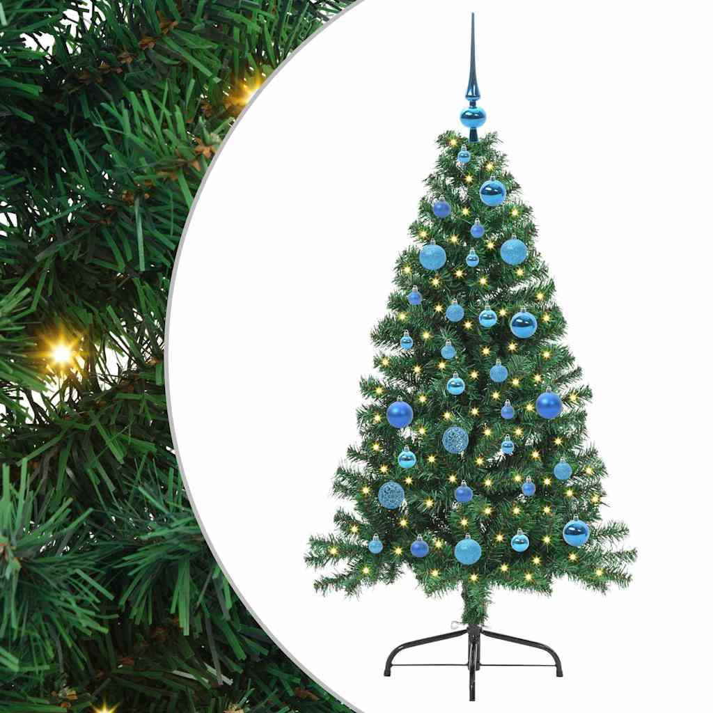 Umjetno predsvijetljeno božićno drvce Zelena 150 cm PVC