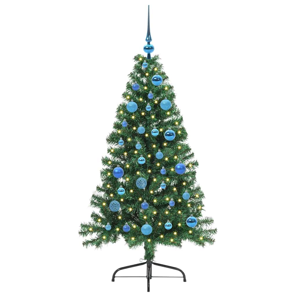 Umjetno predsvijetljeno božićno drvce Zelena 150 cm PVC