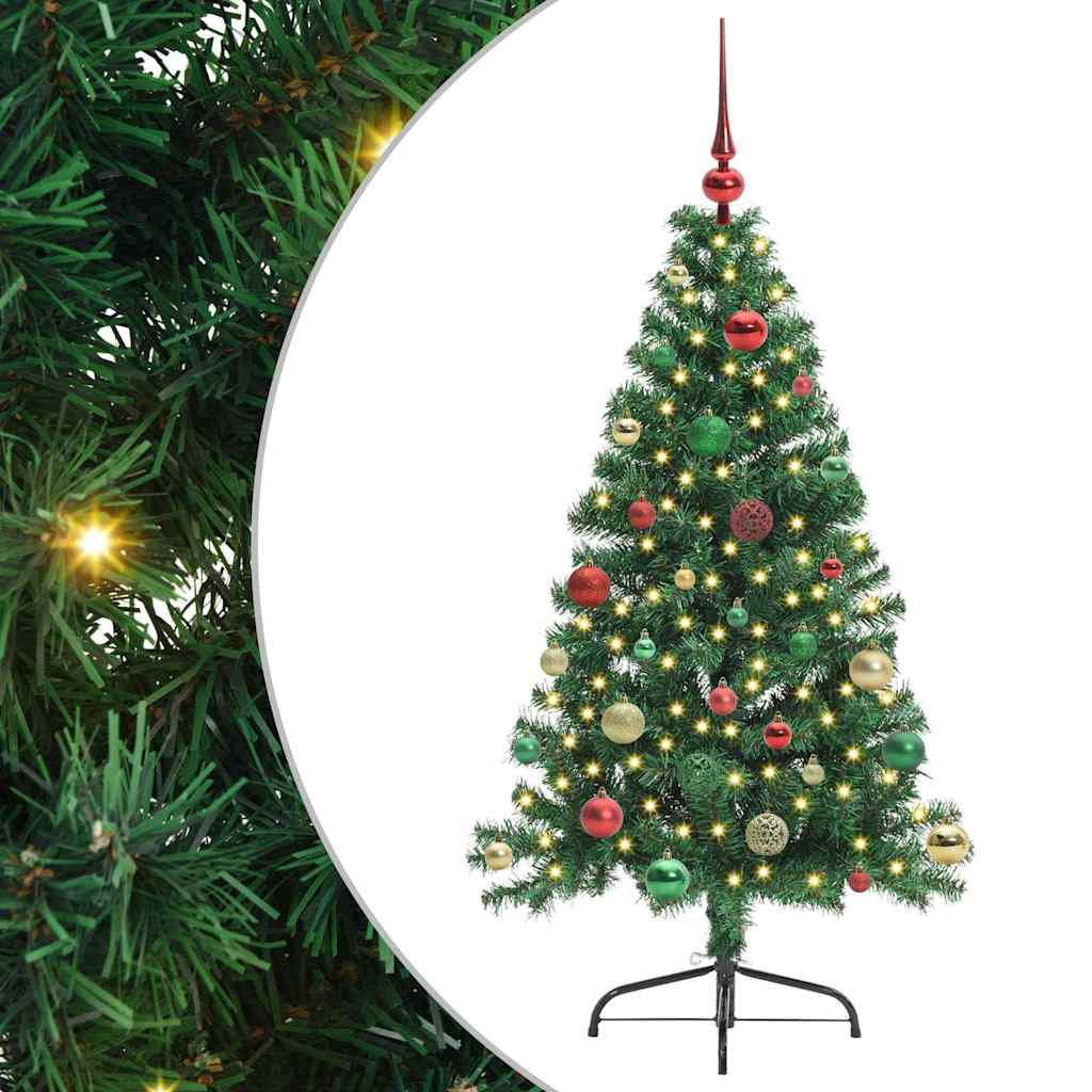 Umjetno predsvijetljeno božićno drvce Zelena 150 cm PVC