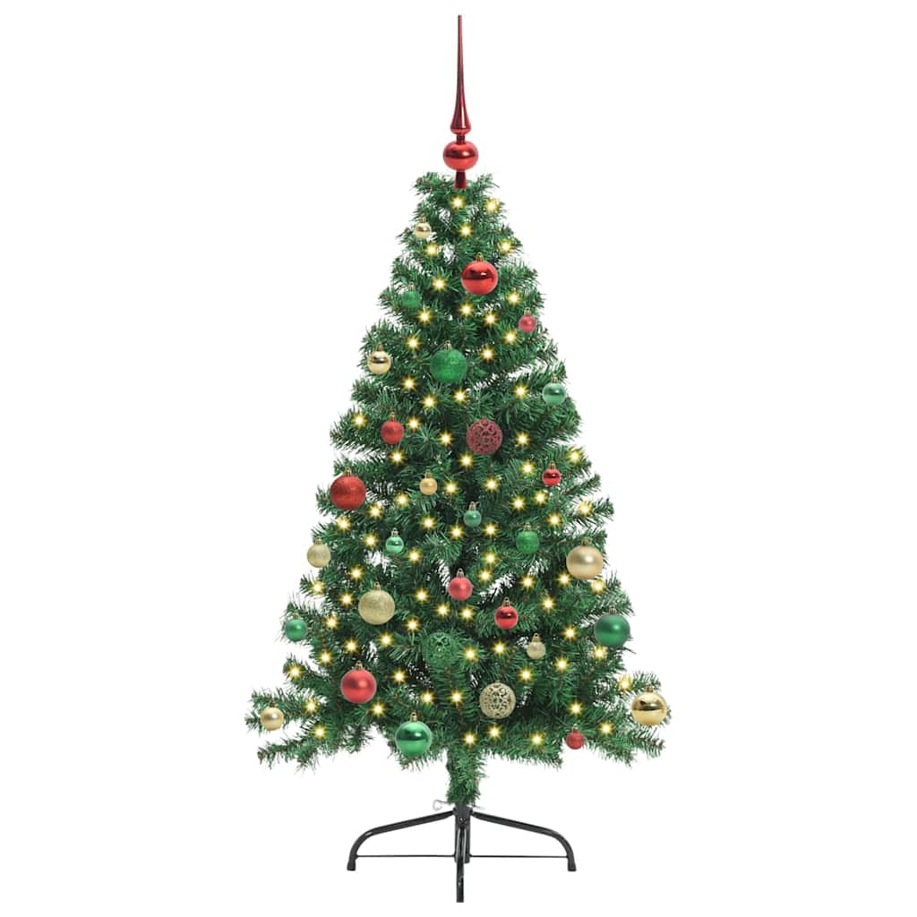 Umjetno predsvijetljeno božićno drvce Zelena 150 cm PVC