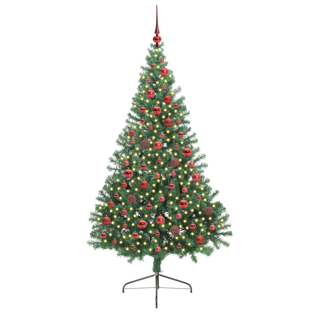 Umjetno predsvijetljeno božićno drvce Zelena 180 cm PVC