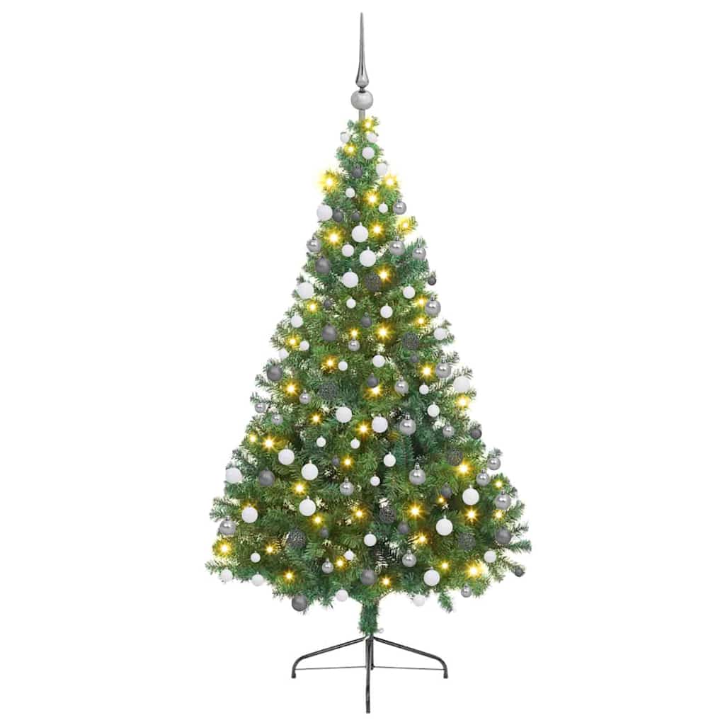 Umjetno predsvijetljeno božićno drvce Zelena 210 cm PVC