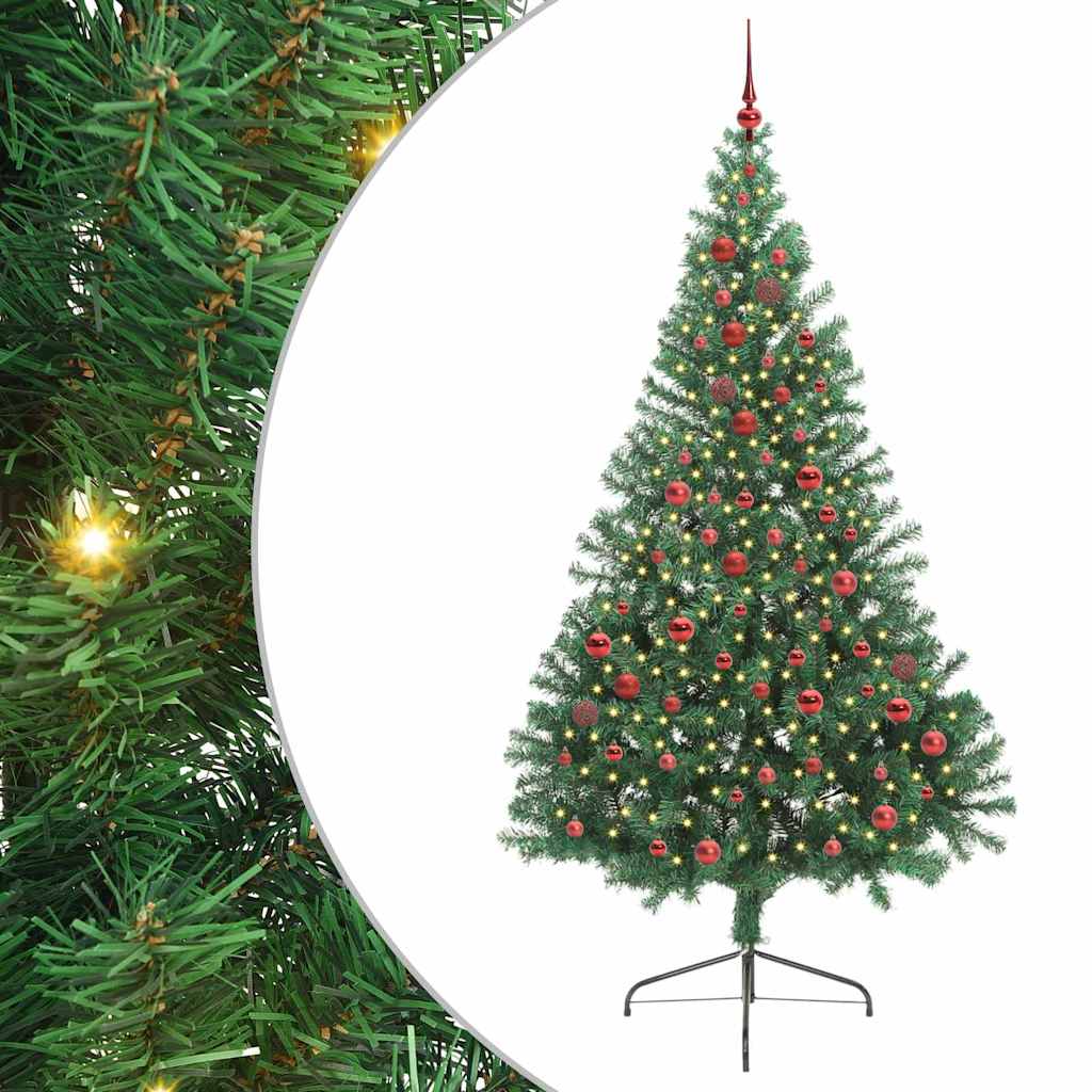 Umjetno predsvijetljeno božićno drvce Zelena 210 cm PVC