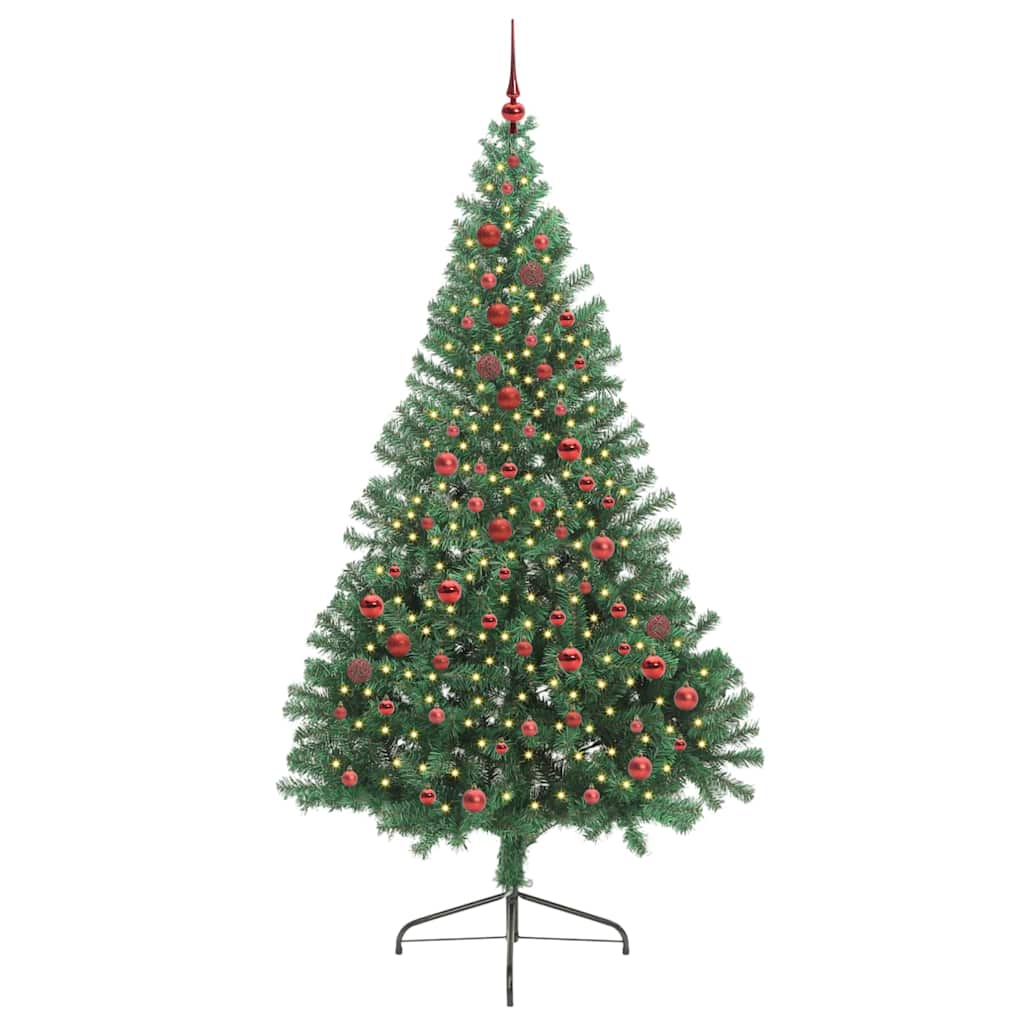 Umjetno predsvijetljeno božićno drvce Zelena 210 cm PVC