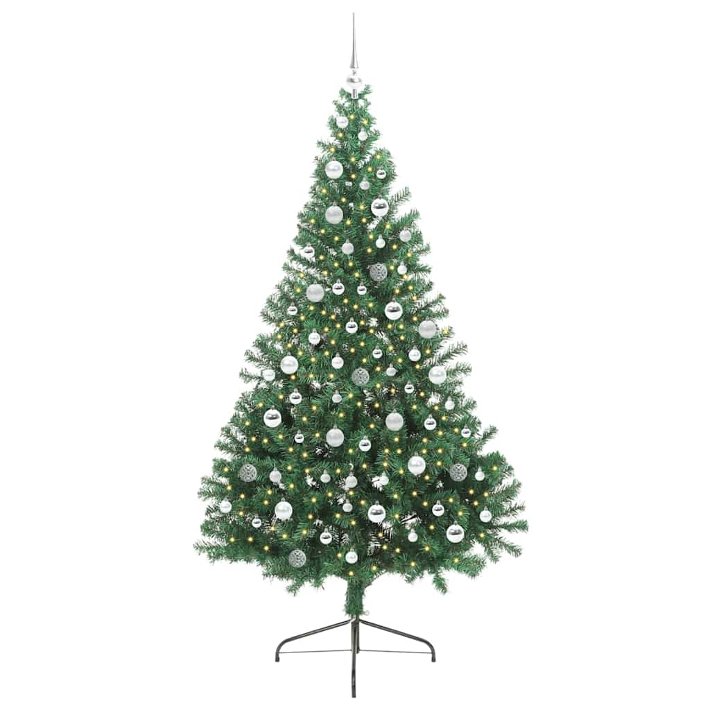 Umjetno predsvijetljeno božićno drvce Zelena 210 cm PVC