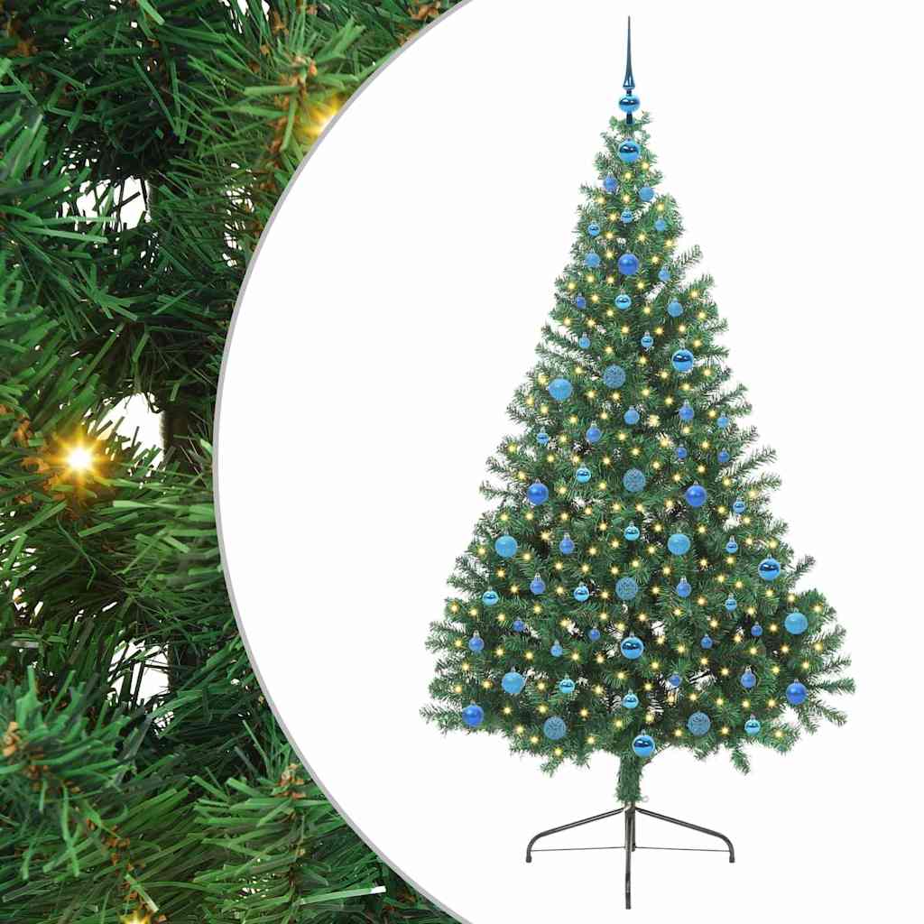 Umjetno predsvijetljeno božićno drvce Zelena 210 cm PVC