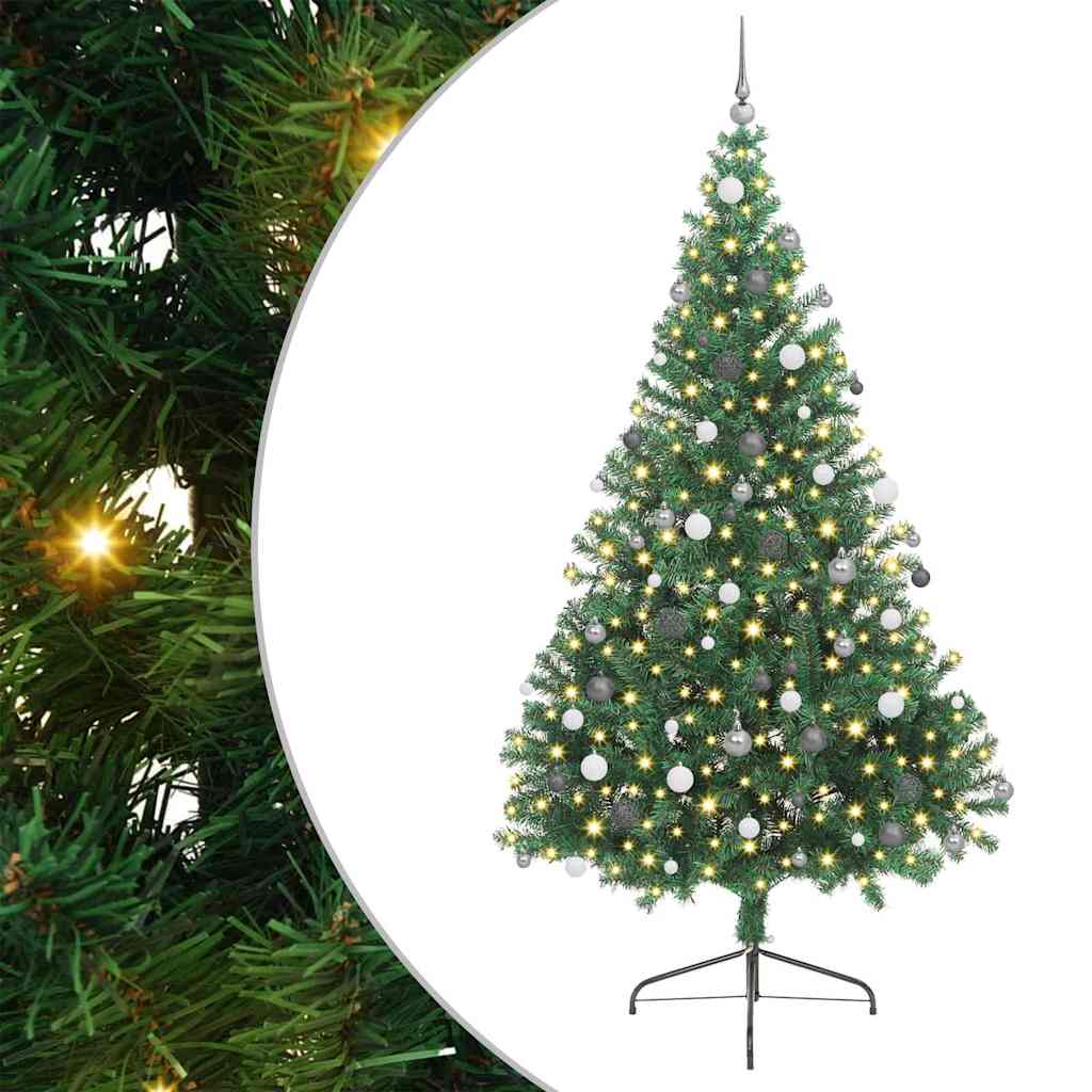 Umjetno predsvijetljeno božićno drvce Zelena 240 cm PVC