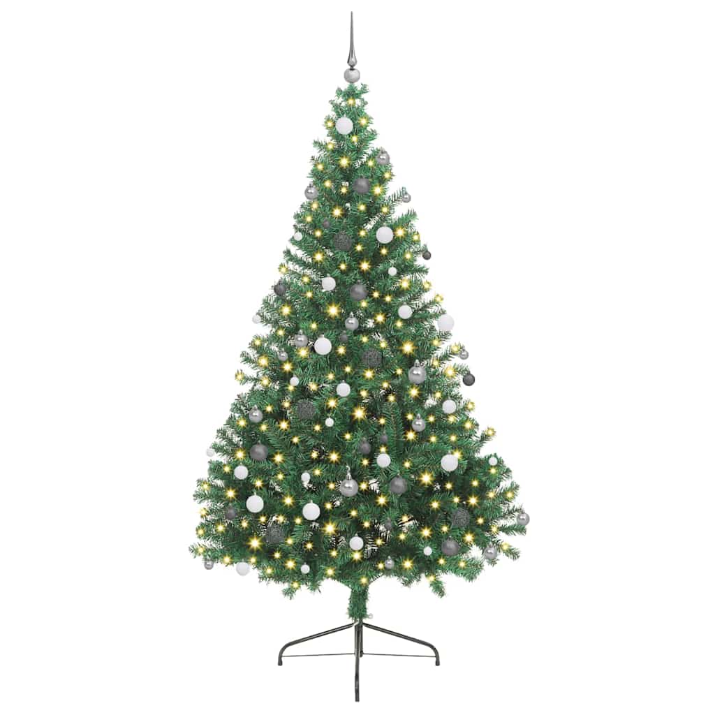 Umjetno predsvijetljeno božićno drvce Zelena 240 cm PVC