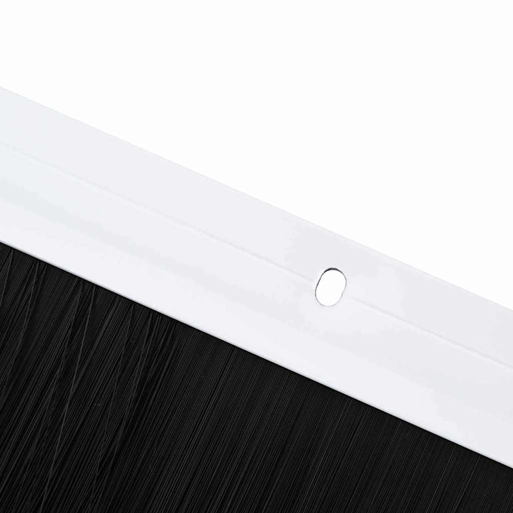 Držač četke za vrata 6 pcs Bijelo 100 cm Aluminijski legura