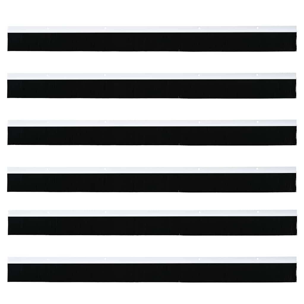 Držač četke za vrata 6 pcs Bijelo 100 cm Aluminijski legura