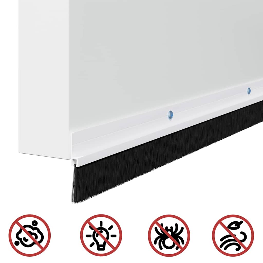 Držač četke za vrata 12 pcs Bijelo 100 cm Aluminijski legura