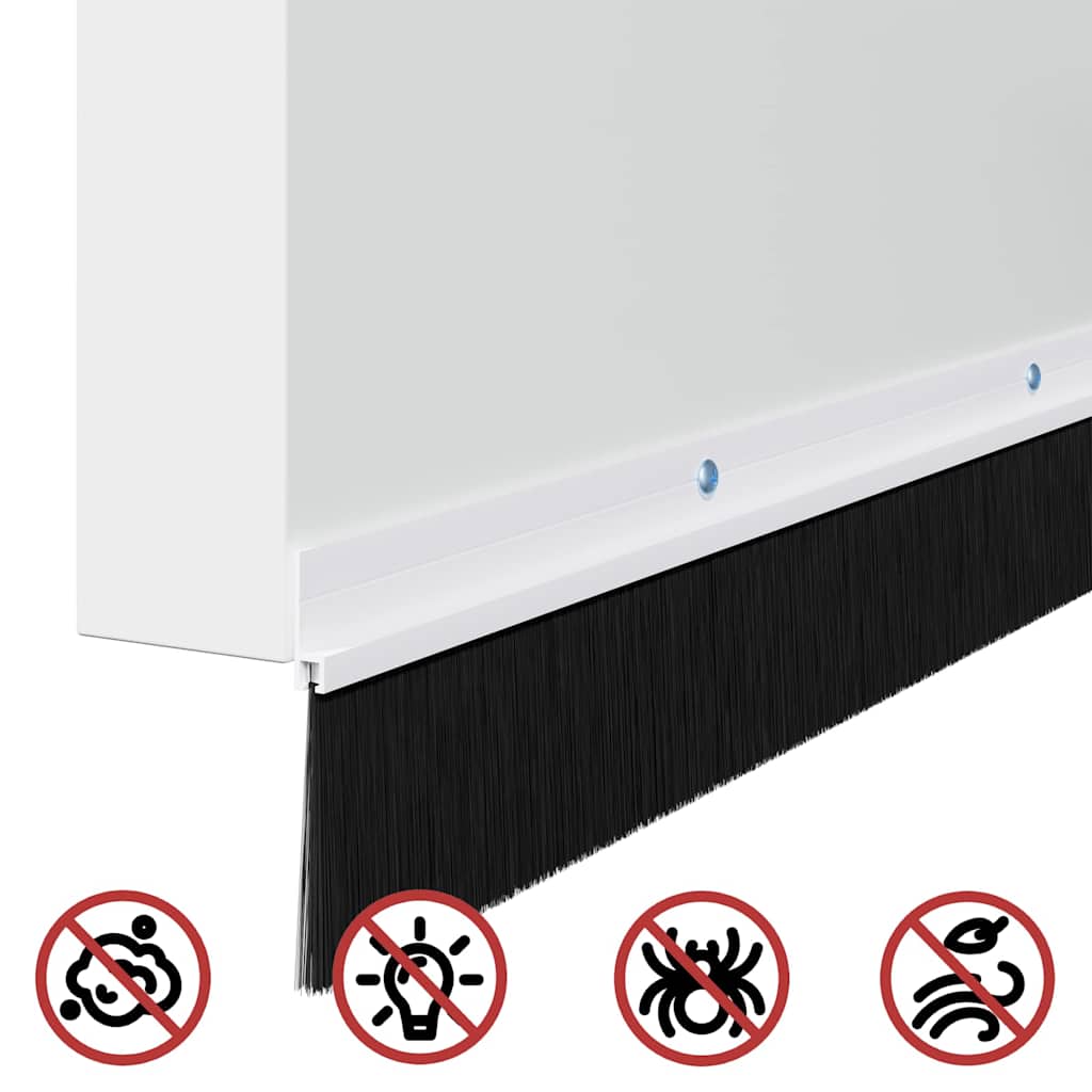 Držač četke za vrata 12 pcs Bijelo 100 cm Aluminijski legura