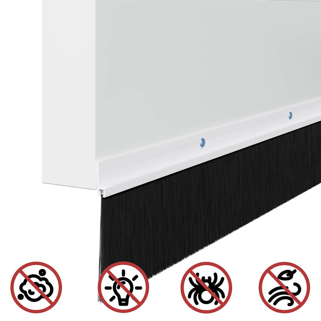 Držač četke za vrata 12 pcs Bijelo 100 cm Aluminijski legura