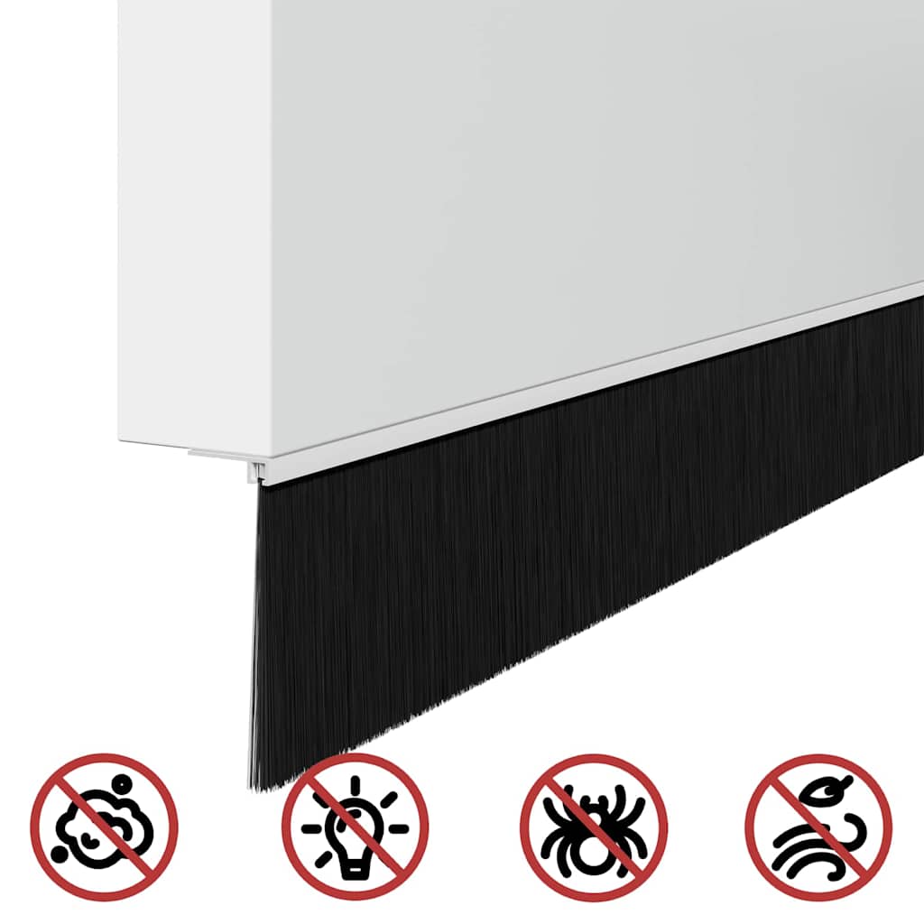 Držač četke za vrata 2 kom. Bijelo 100 cm Aluminijski legura