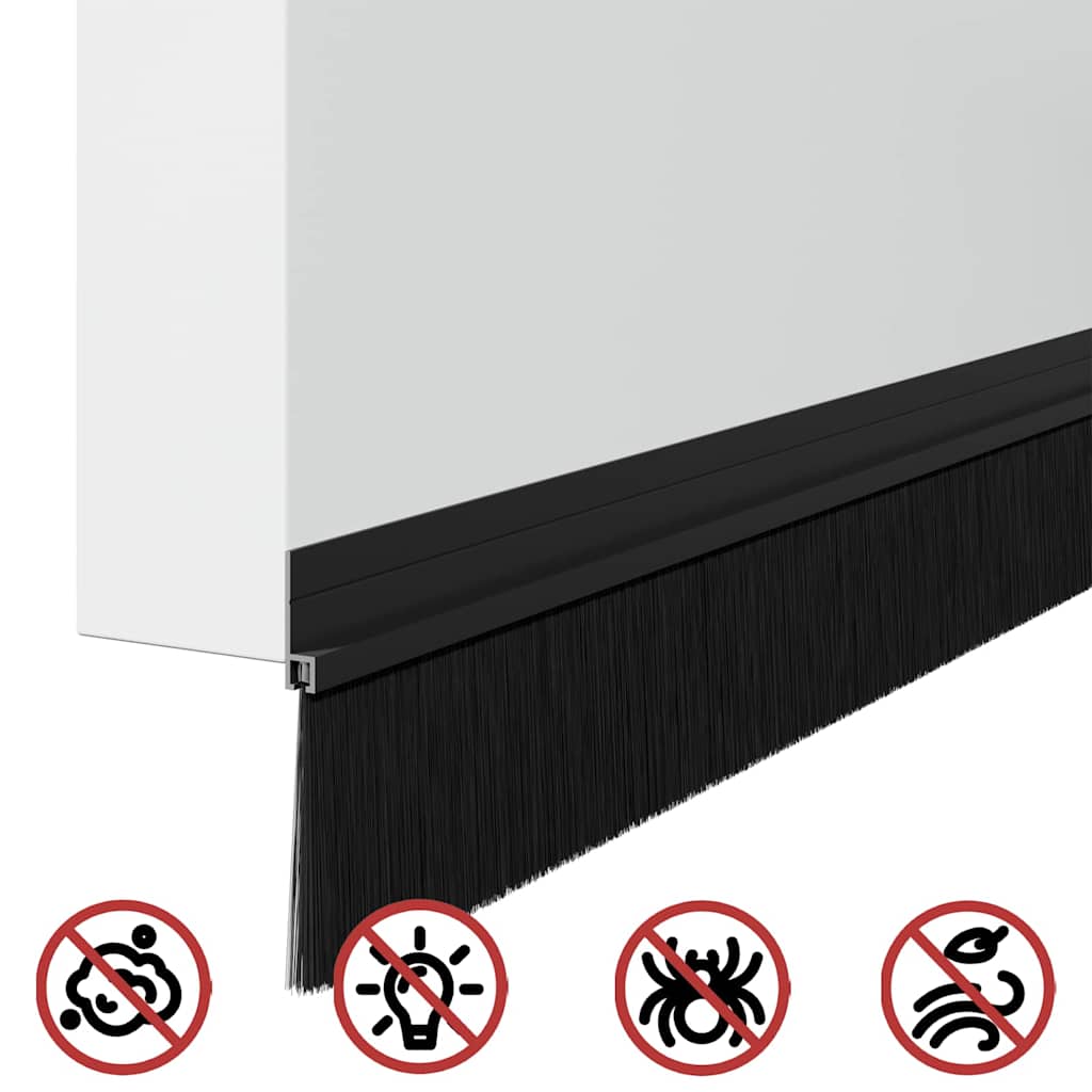 Samoljepljivi pečati za vrata 2 pcs Crna 100 cm