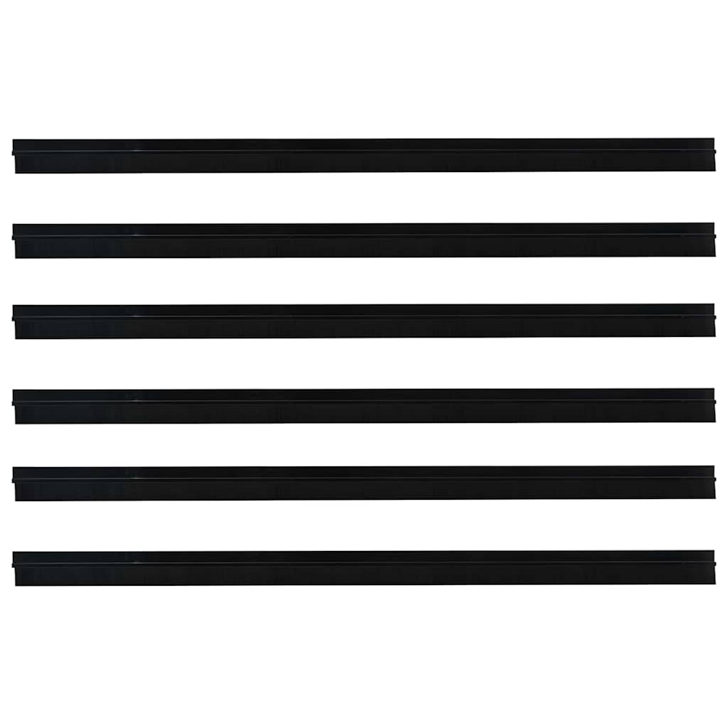 Samoljepljivi pečati za vrata 6 pcs Crna 100 cm