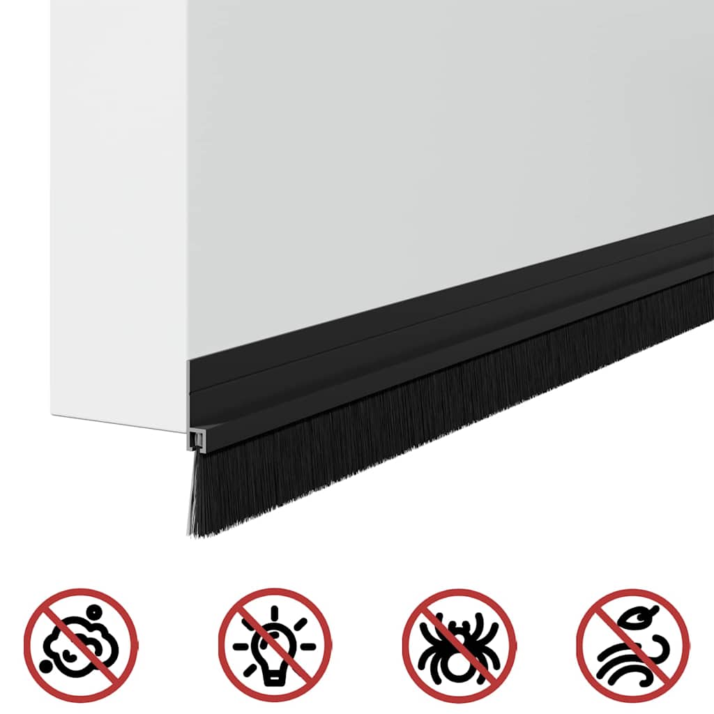 Samoljepljivi pečati za vrata 6 pcs Crna 100 cm