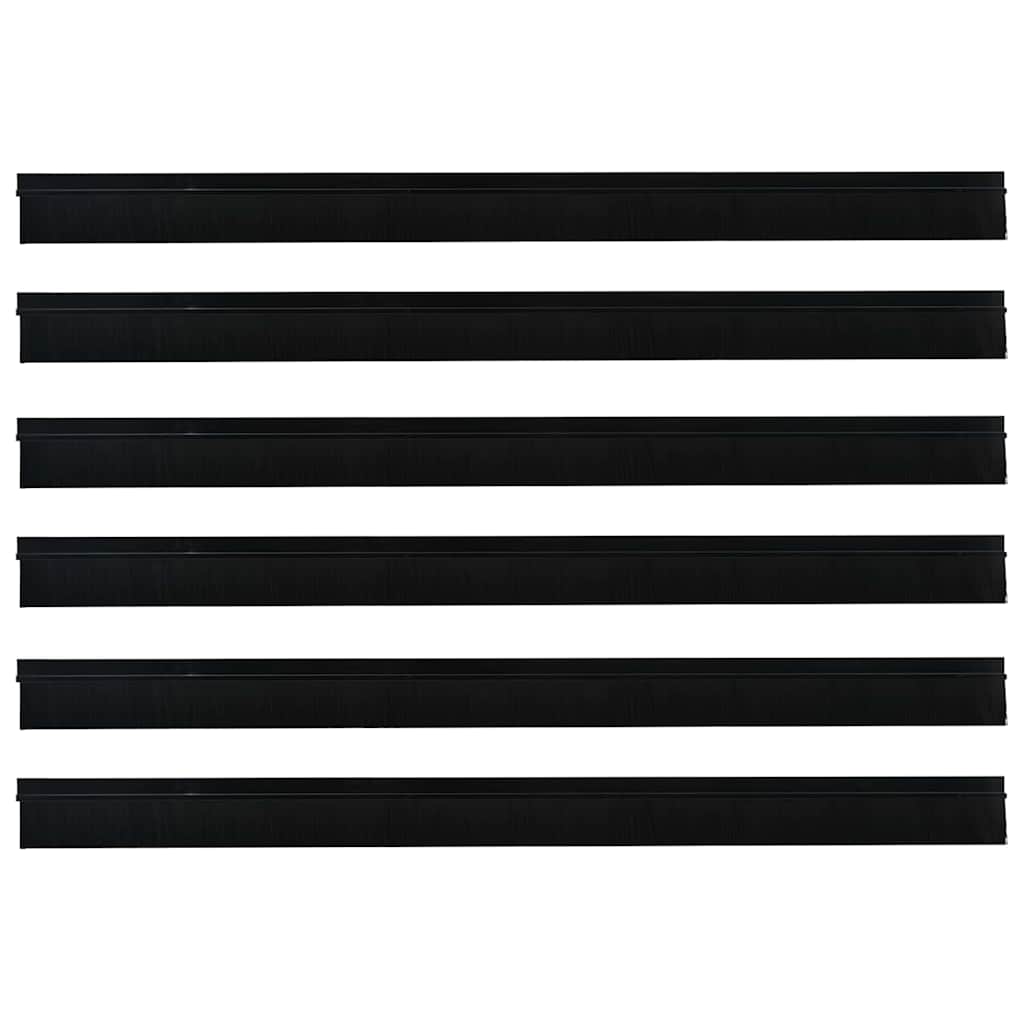 Samoljepljivi pečati za vrata 6 pcs Crna 100 cm