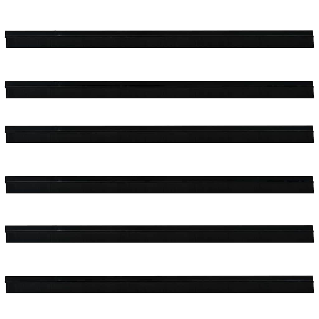 Samoljepljivi pečati za vrata 6 pcs Crna 100 cm