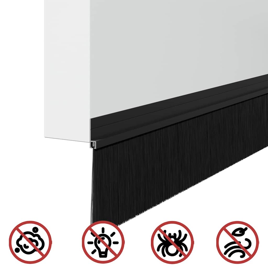 Samoljepljivi pečati za vrata 12 pcs Crna 100 cm