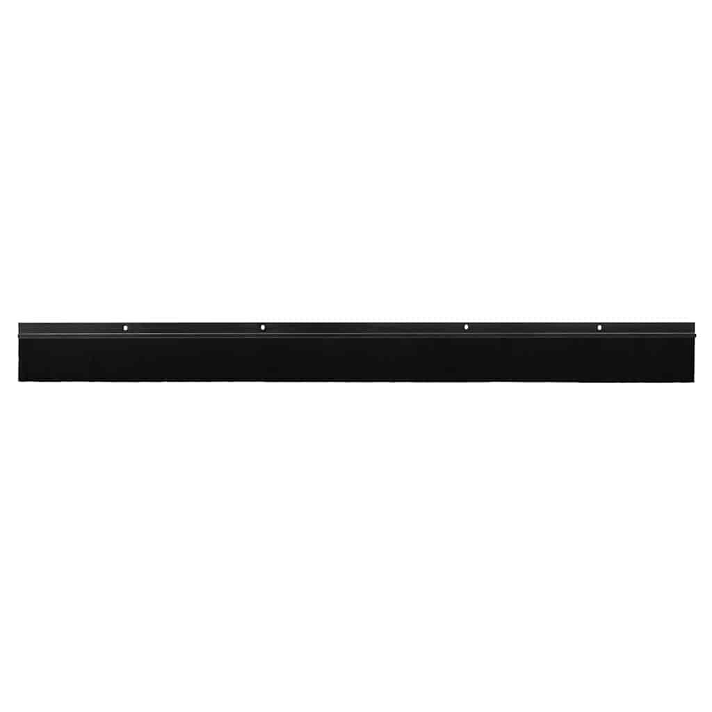 Držač četke za vrata 6 pcs Crna 100 cm Aluminijski legura