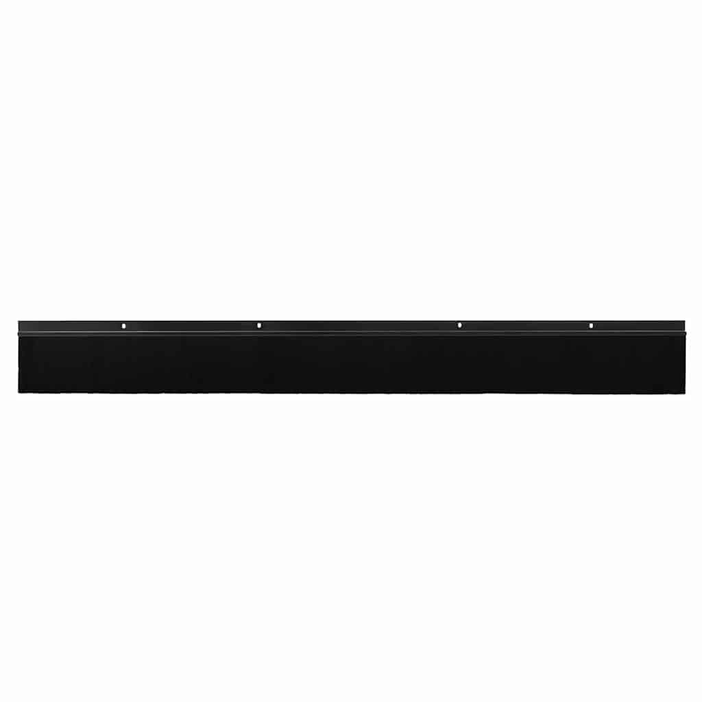 Držač četke za vrata 12 pcs Crna 100 cm Aluminijski legura