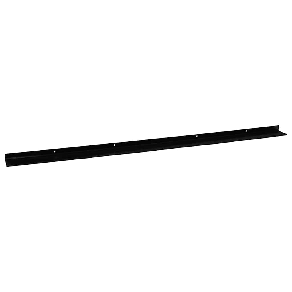 Držač četke za vrata 12 pcs Crna 100 cm Aluminijski legura
