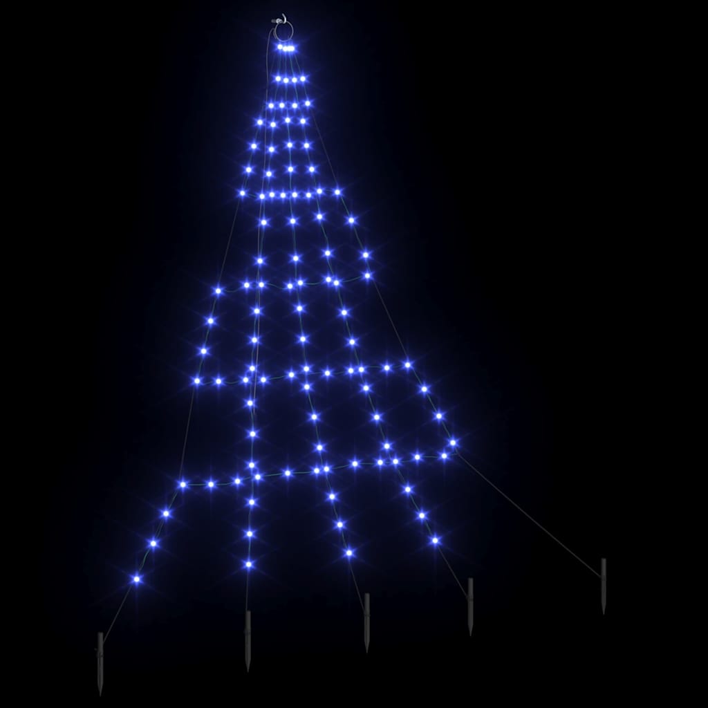 LED Božićno drvce s zemljanim klinovima Plava 182 cm Metal