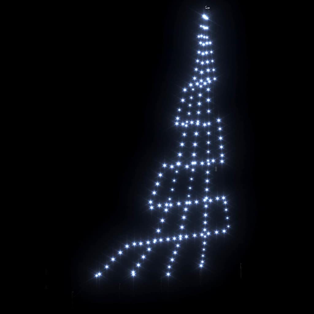LED Božićno drvce s zemljanim klinovima Hladna bijela 306 cm