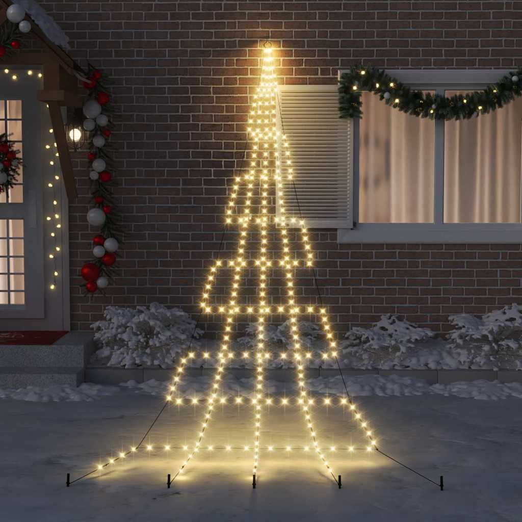 LED Božićno drvce s zemljanim klinovima Topla bijela 511 cm