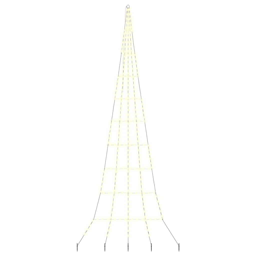 LED Božićno drvce s zemljanim klinovima Topla bijela 511 cm