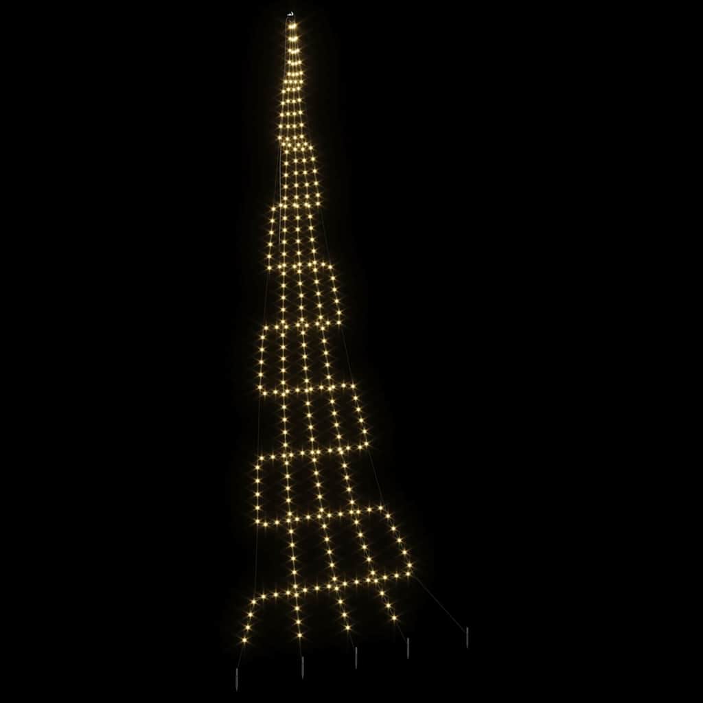 LED Božićno drvce s zemljanim klinovima Topla bijela 511 cm