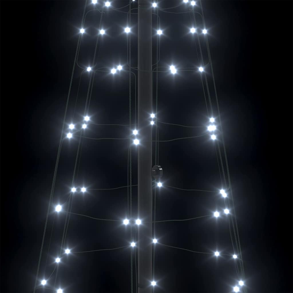 LED Božićno drvce s zemljanim klinovima Hladna bijela 250 cm