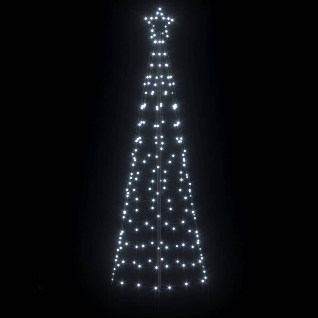 LED Božićno drvce s zemljanim klinovima Hladna bijela 250 cm