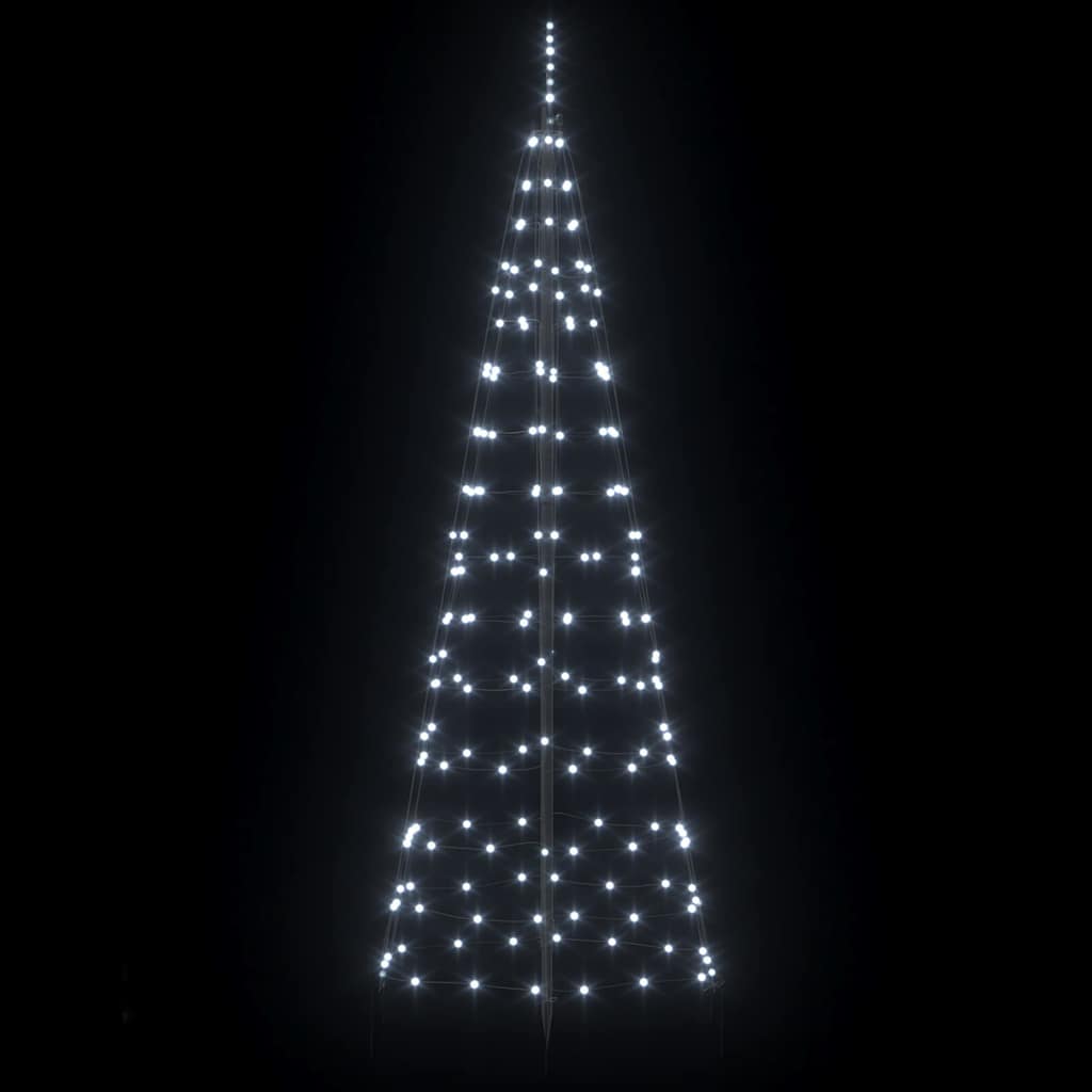 LED Božićno drvce s zemljanim klinovima Hladna bijela 250 cm